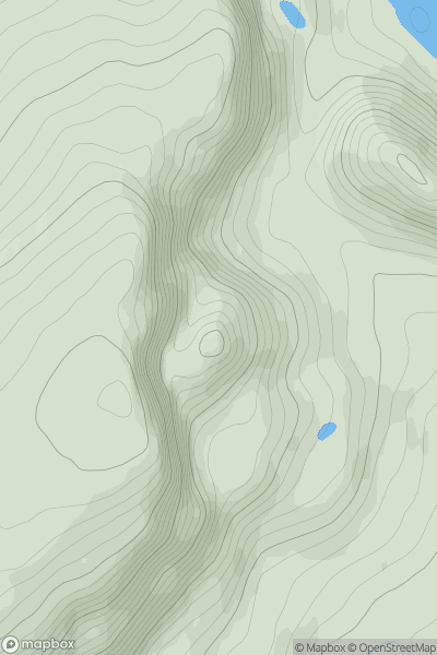 Thumbnail image for Dun Dubh [North Skye and Raasay] showing contour plot for surrounding peak